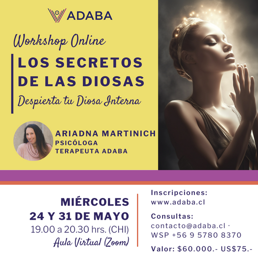 Workshop Los Secretos de las Diosas 👸🏽 - Miércoles 24 y 31 Mayo