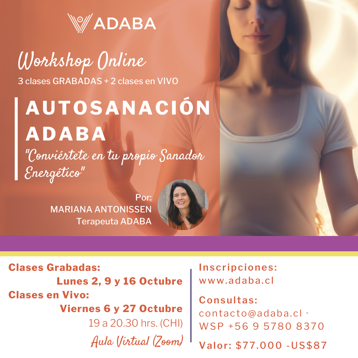Workshop Autosanación Adaba 🙌🏼 - Octubre 2023
