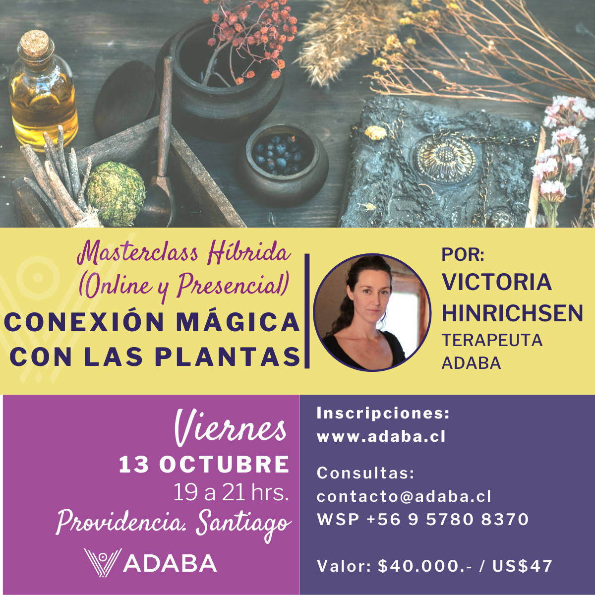 Conexión Mágica con las Plantas 🌿 - Masterclass Híbrida (Presencial y Online) - Viernes 13 Octubre