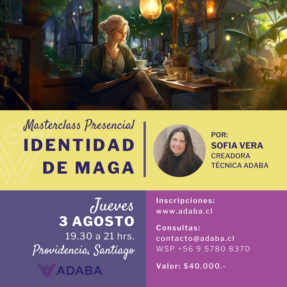 Identidad de Maga 🧙🏼‍♀️- Masterclass Presencial - 3 Agosto