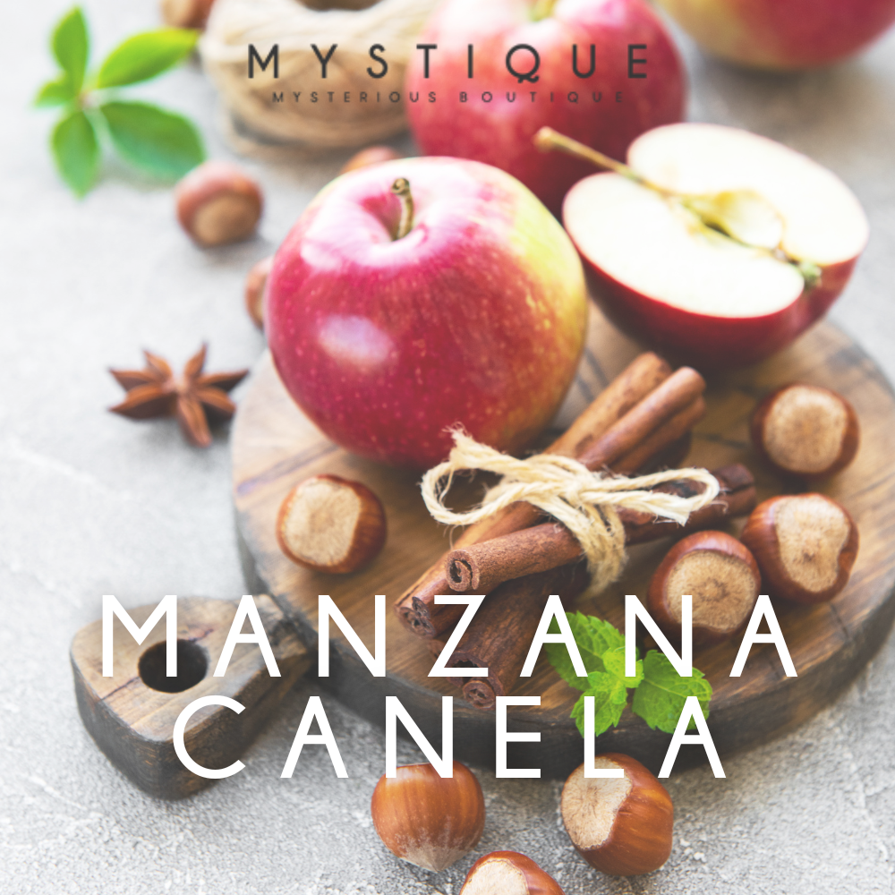 Vela de Soya en Greda 170gr. Manzana Canela - Mystique Candle
