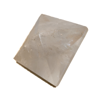 Octaedro Cuarzo Cristal pulido con bisel 6,5cm de lado
