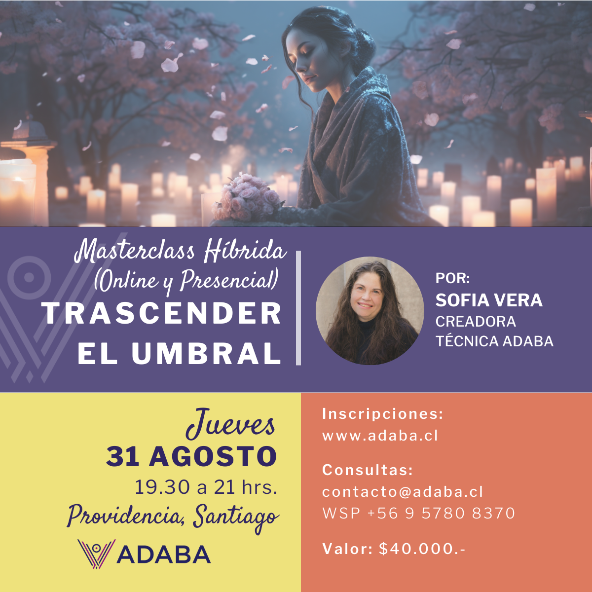 Trascender el Umbral 🕊- Masterclass Híbrida (Presencial y Online) - 31 Agosto
