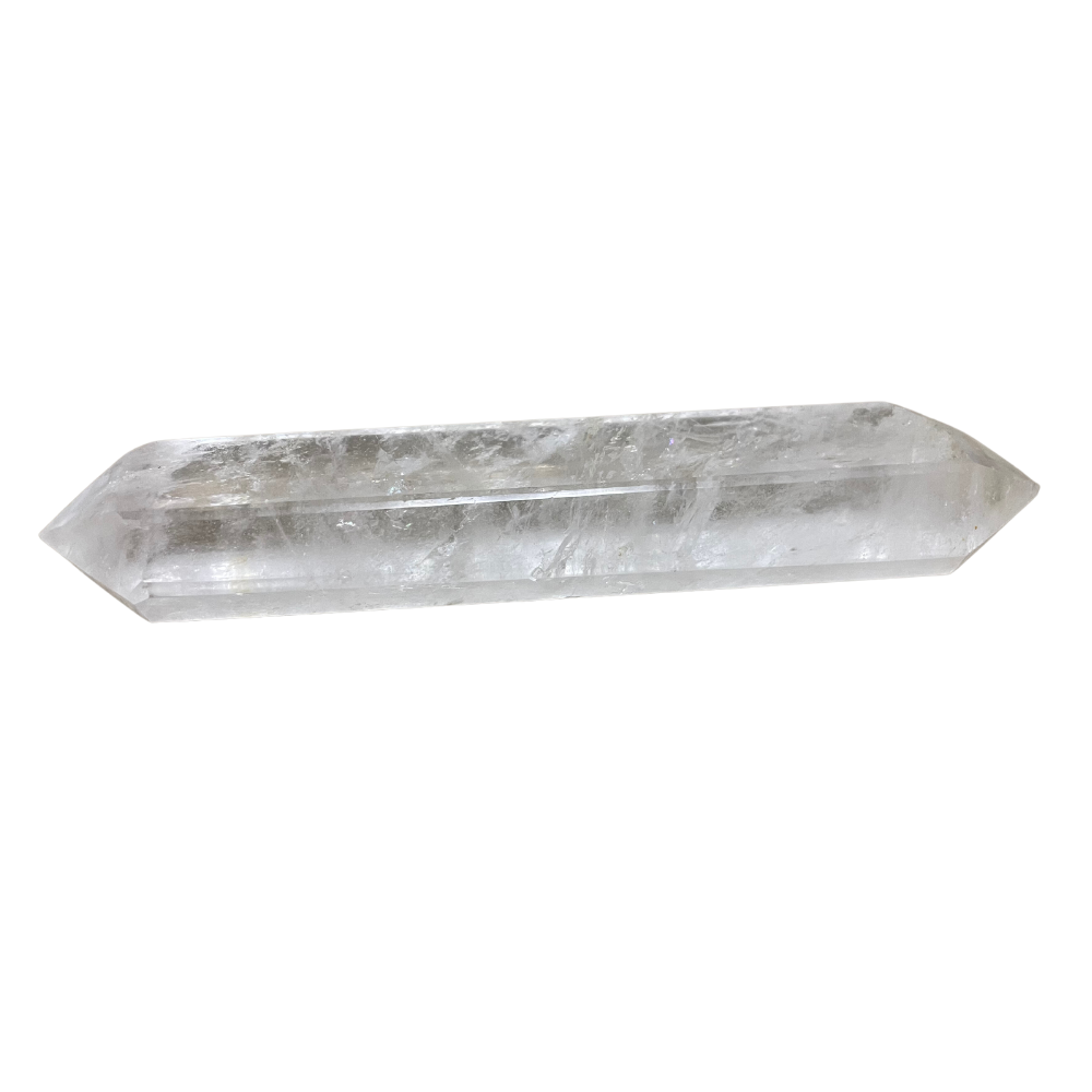 Vara Doble Punta de Cuarzo Cristal pulida 12,5cm