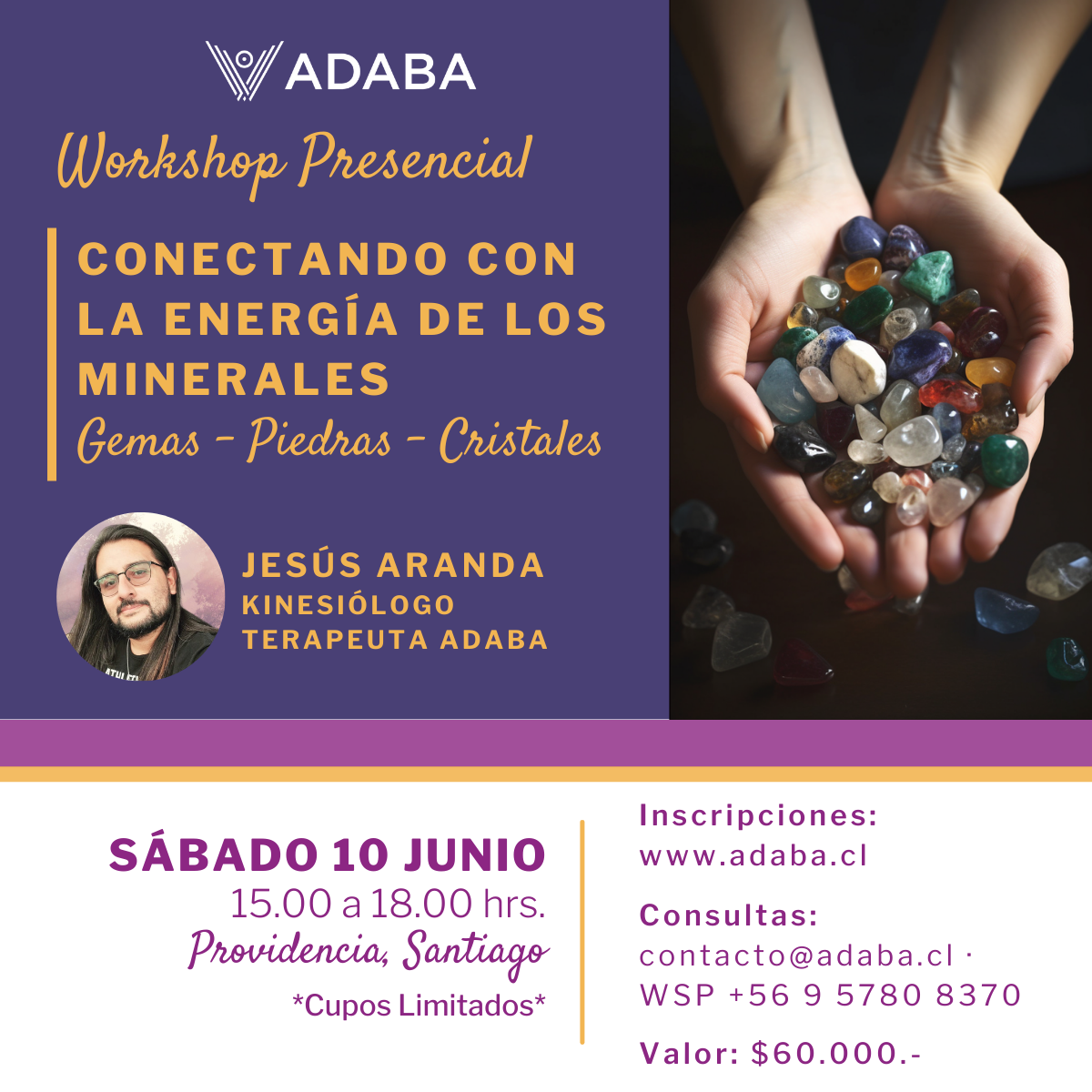 Conectando con la Energía de los Minerales - Workshop Presencial - 10 Junio